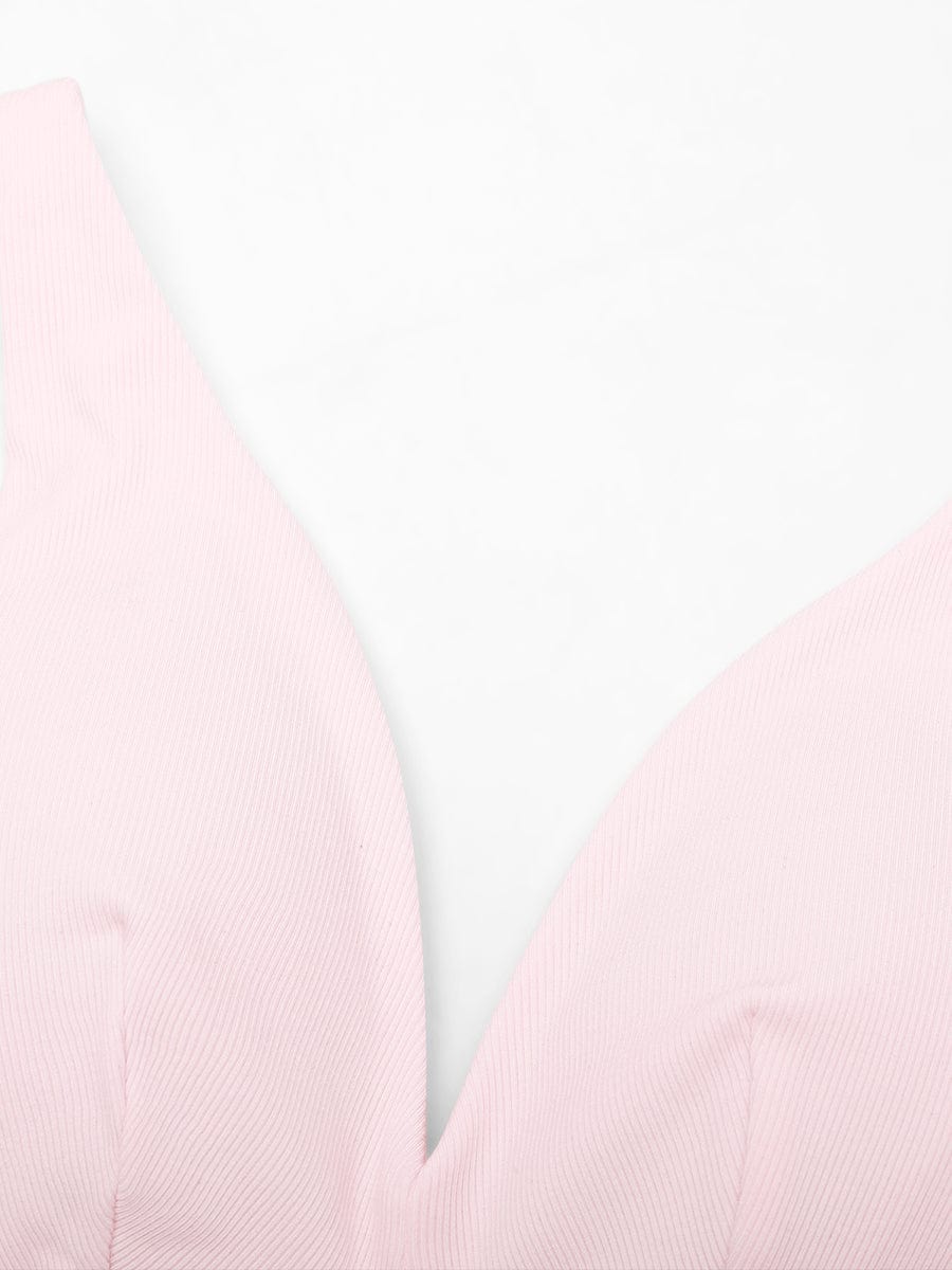 Bralette en modal côtelé à décolleté V