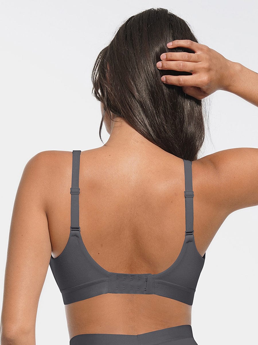 Bralette en modal côtelé à décolleté V