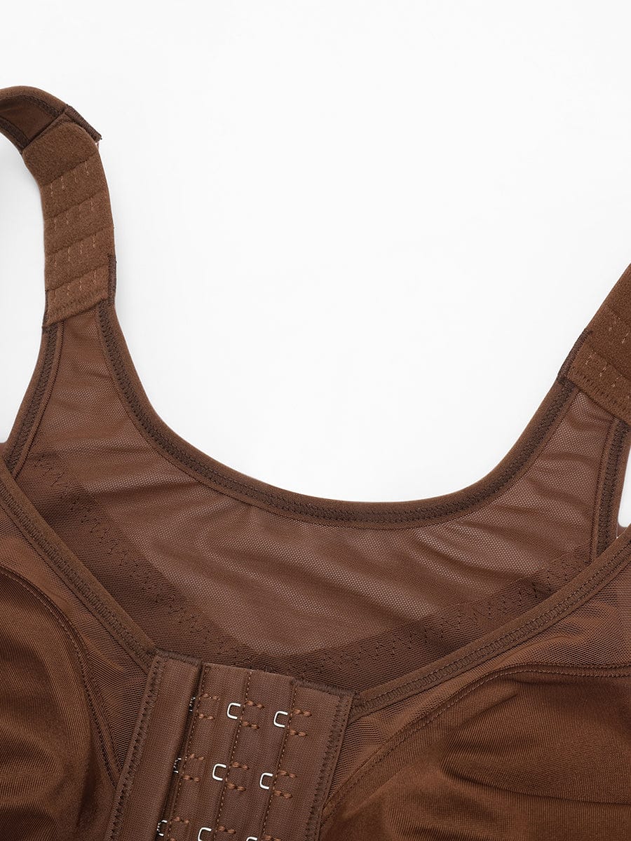 Soutien-gorge couvrant sans armatures à fermeture frontale
