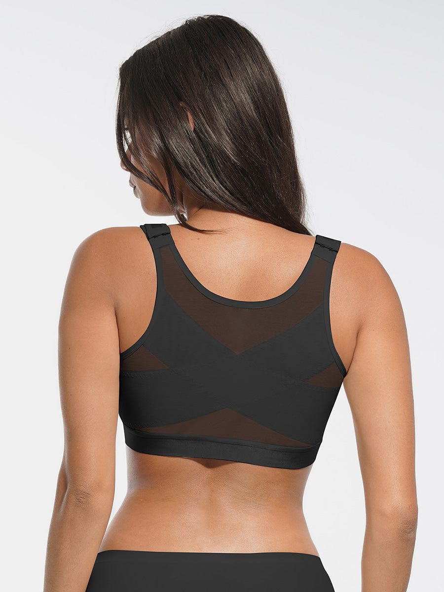 Soutien-gorge couvrant sans armatures à fermeture frontale