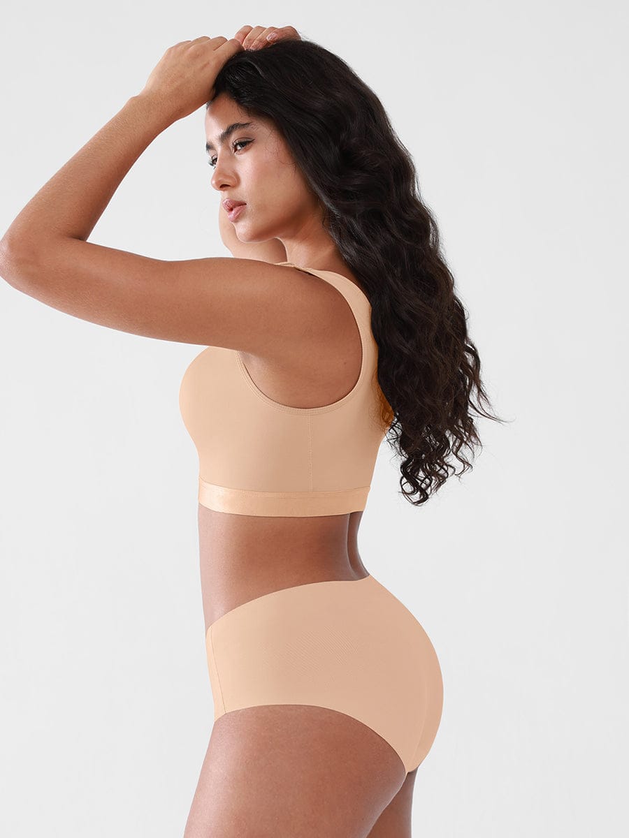 Soutien-gorge de maintien à fermeture frontale réglable