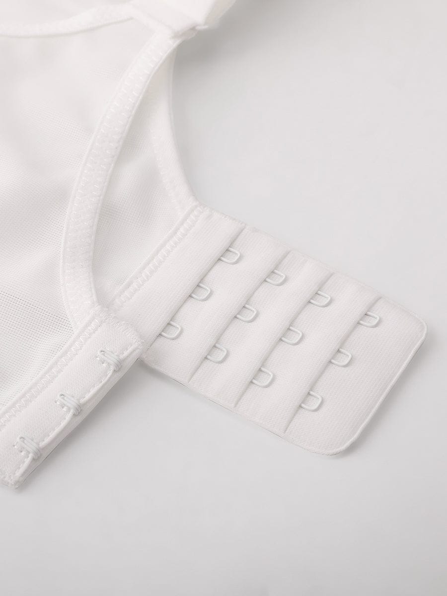 Soutien-gorge minimiseur couvrant en dentelle et maille