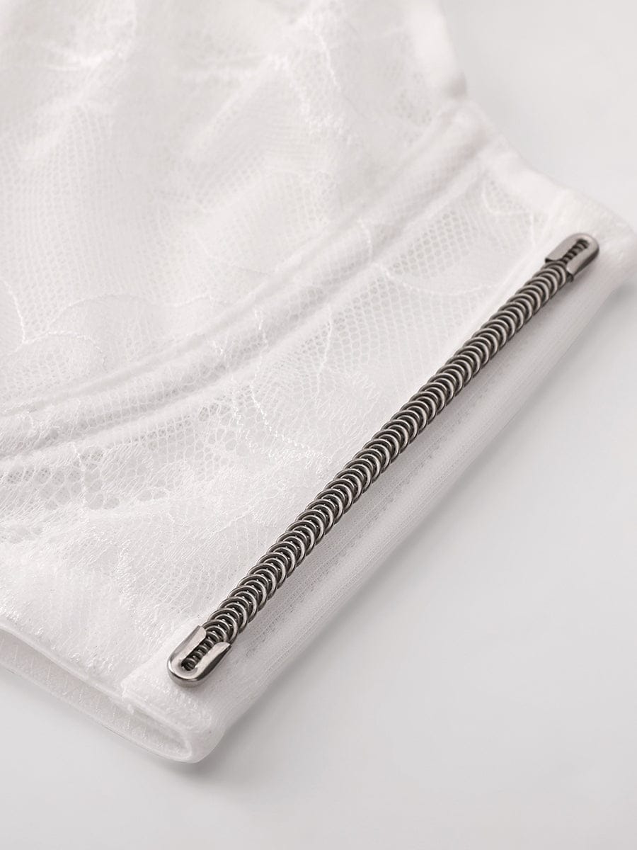 Soutien-gorge minimiseur couvrant en dentelle et maille