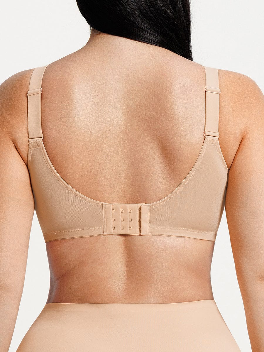 Soutien-gorge minimiseur couvrant en dentelle et maille