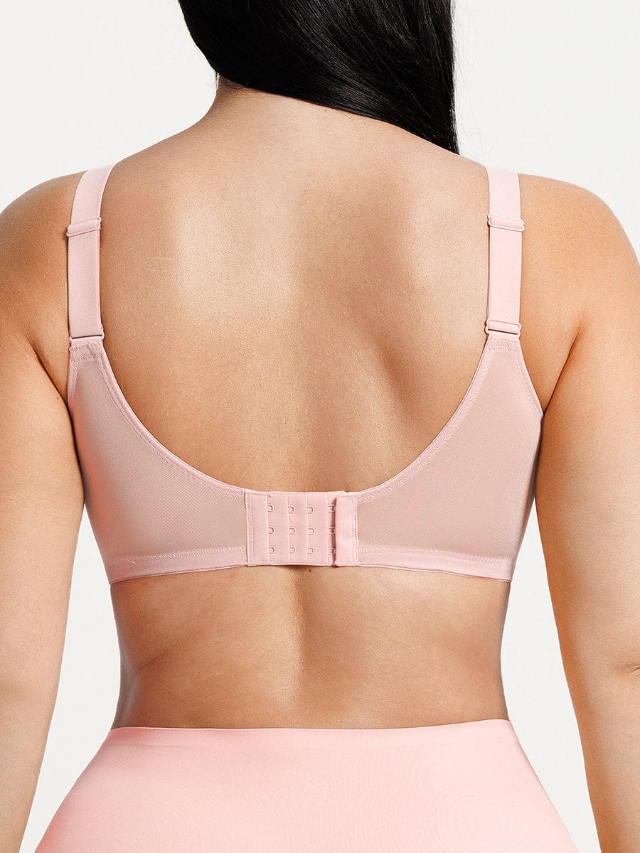 Soutien-gorge minimiseur couvrant en dentelle et maille