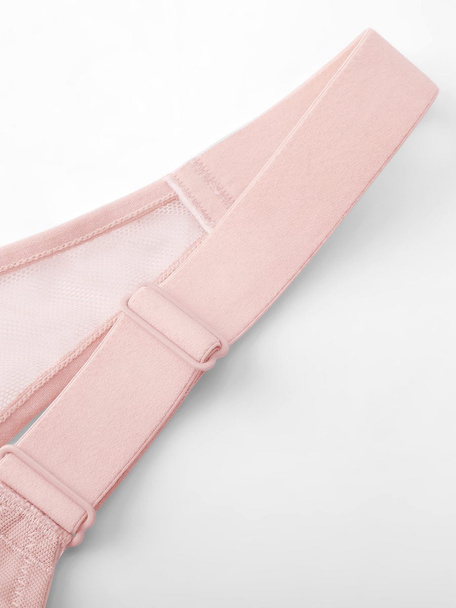 Soutien-gorge minimiseur couvrant en dentelle et maille