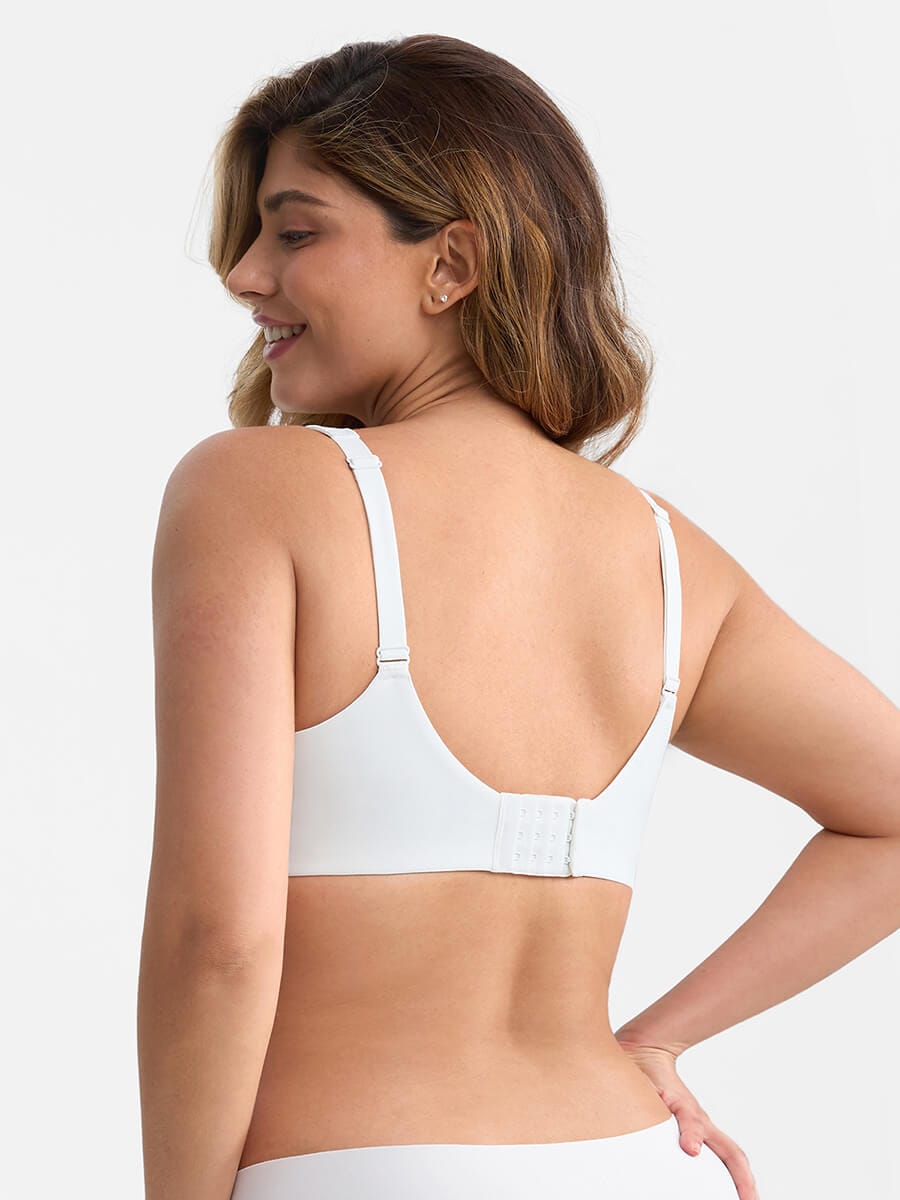 Soutien-gorge minimiseur à armatures et décolleté en maille