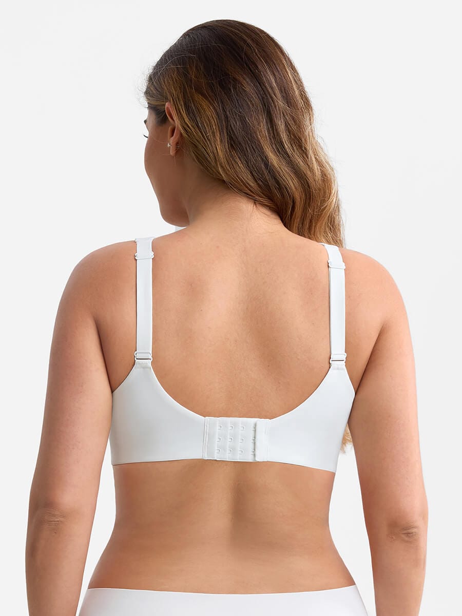Soutien-gorge minimiseur à armatures et décolleté en maille