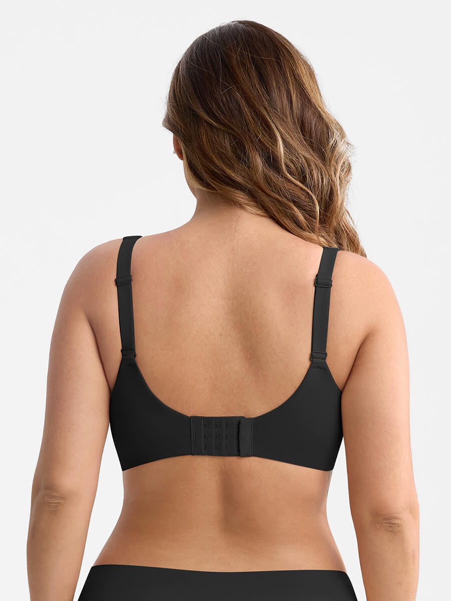 Soutien-gorge minimiseur à armatures et décolleté en maille