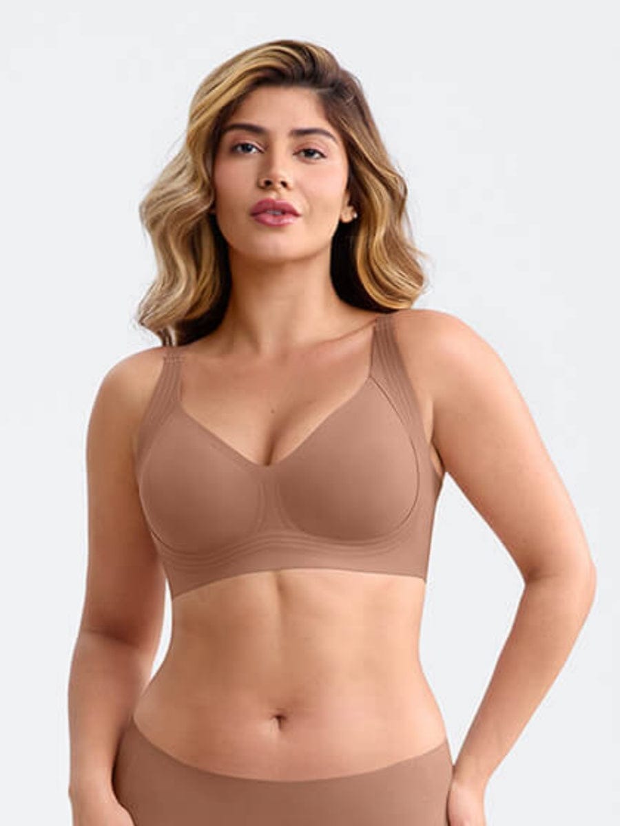 Soutien-gorge plongeant sans armatures à maintien gel