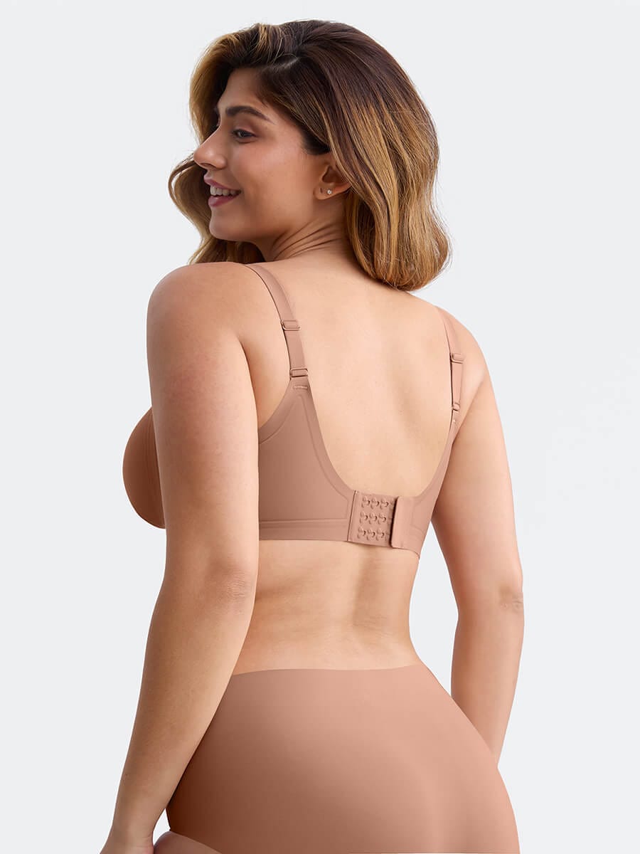 Soutien-gorge plongeant sans armatures à maintien gel