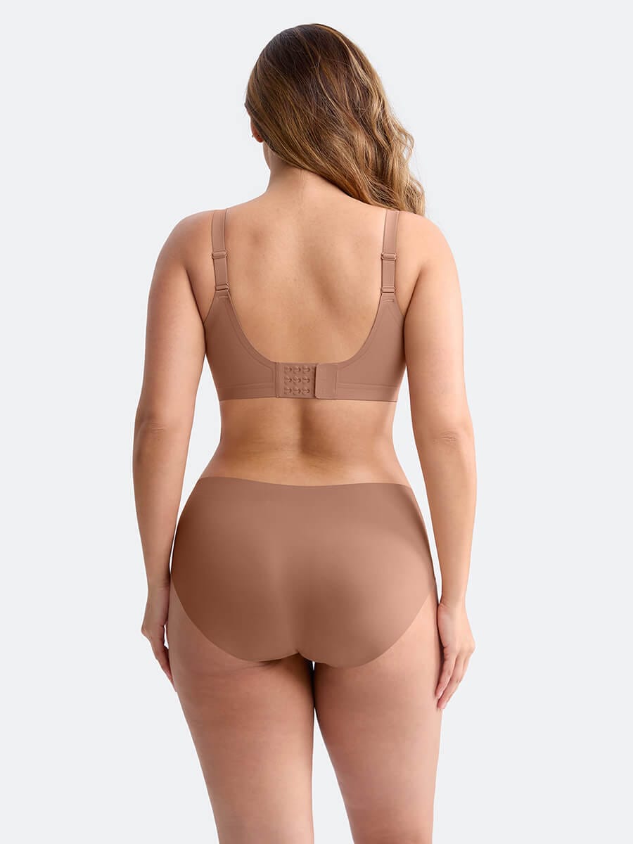 Soutien-gorge plongeant sans armatures à maintien gel