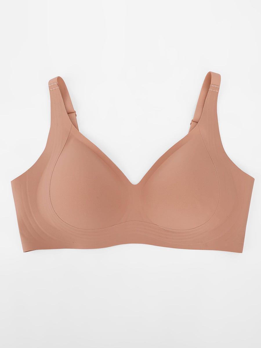 Soutien-gorge plongeant sans armatures à maintien gel