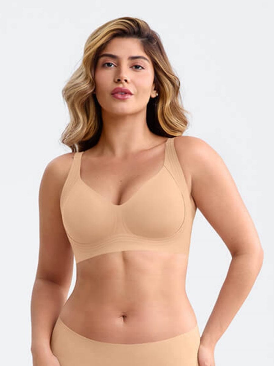 Soutien-gorge plongeant sans armatures à maintien gel