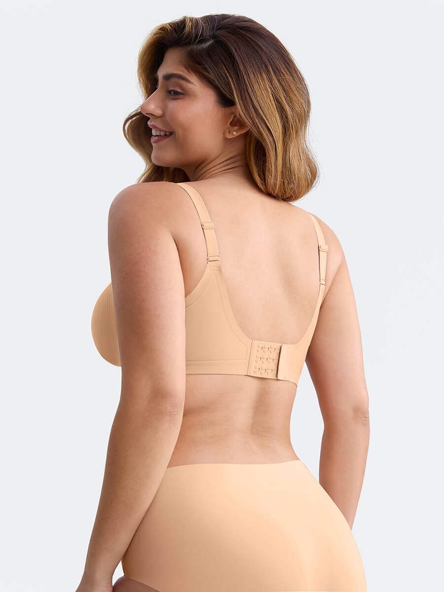 Soutien-gorge plongeant sans armatures à maintien gel