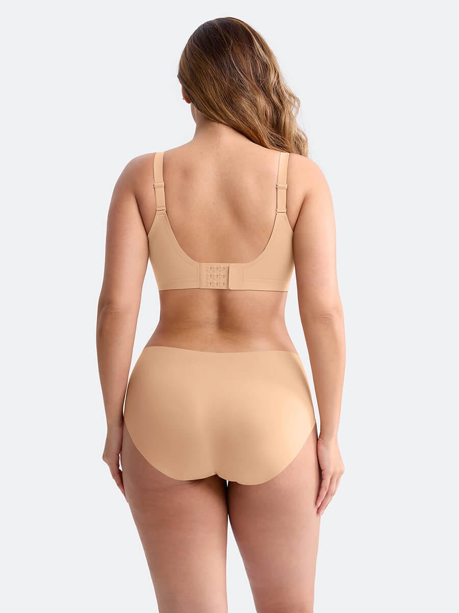 Soutien-gorge plongeant sans armatures à maintien gel