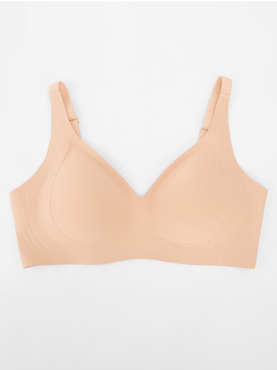 Soutien-gorge plongeant sans armatures à maintien gel