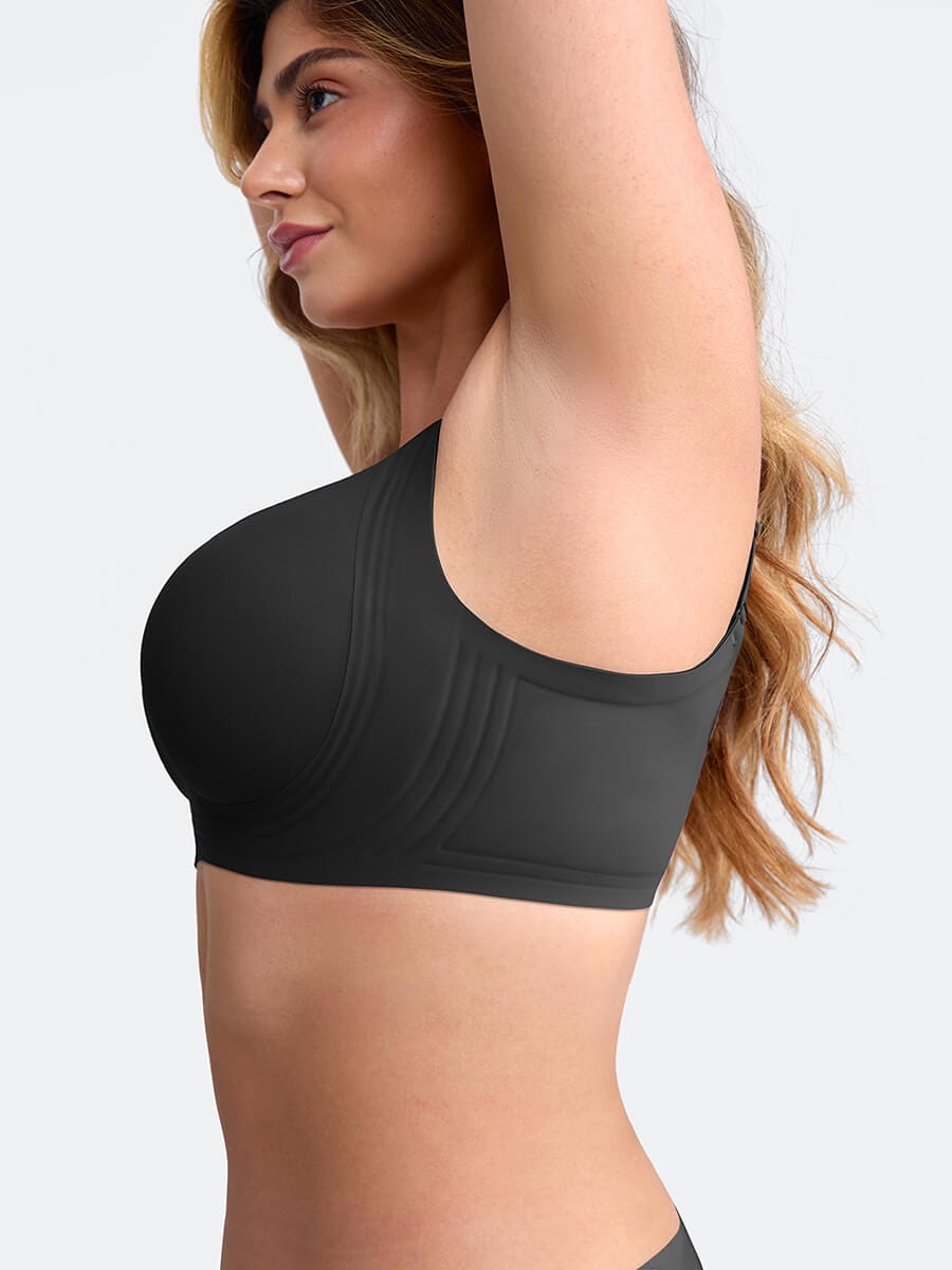 Soutien-gorge plongeant sans armatures à maintien gel