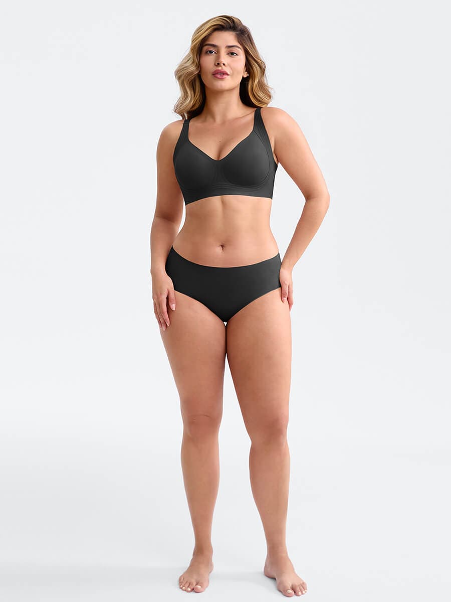 Soutien-gorge plongeant sans armatures à maintien gel
