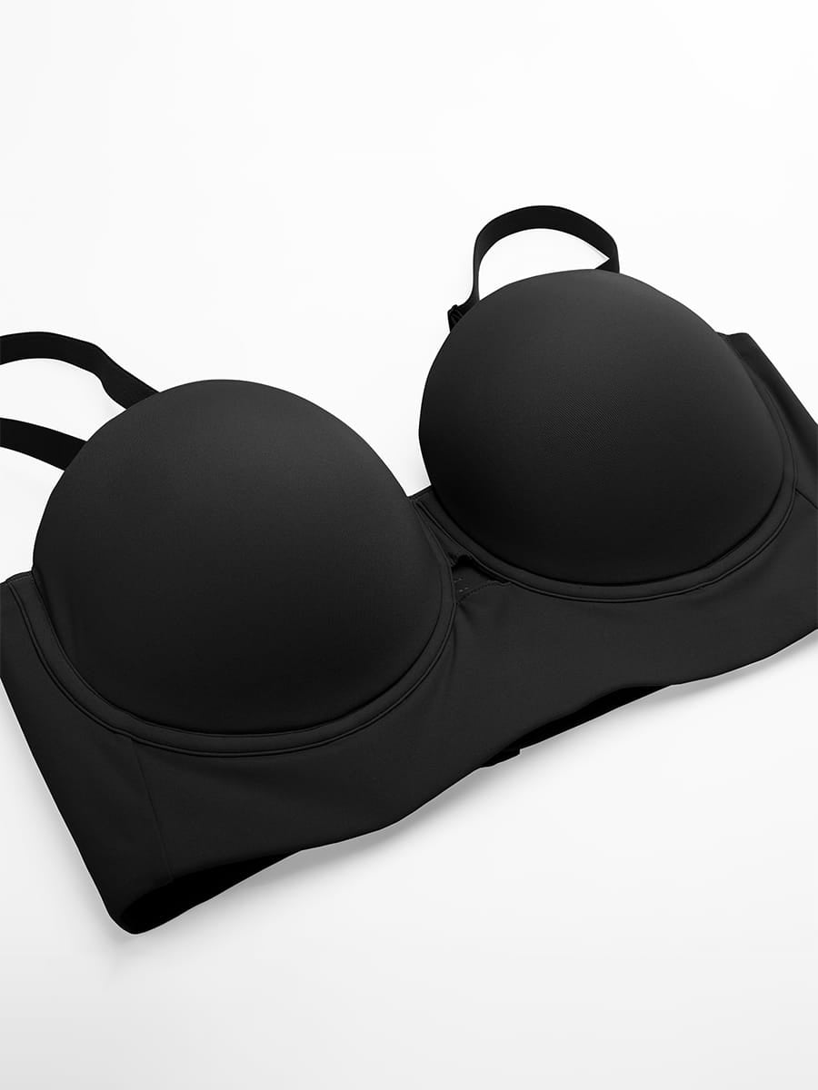 Strapless Underwire Demi Bra with Wide Back