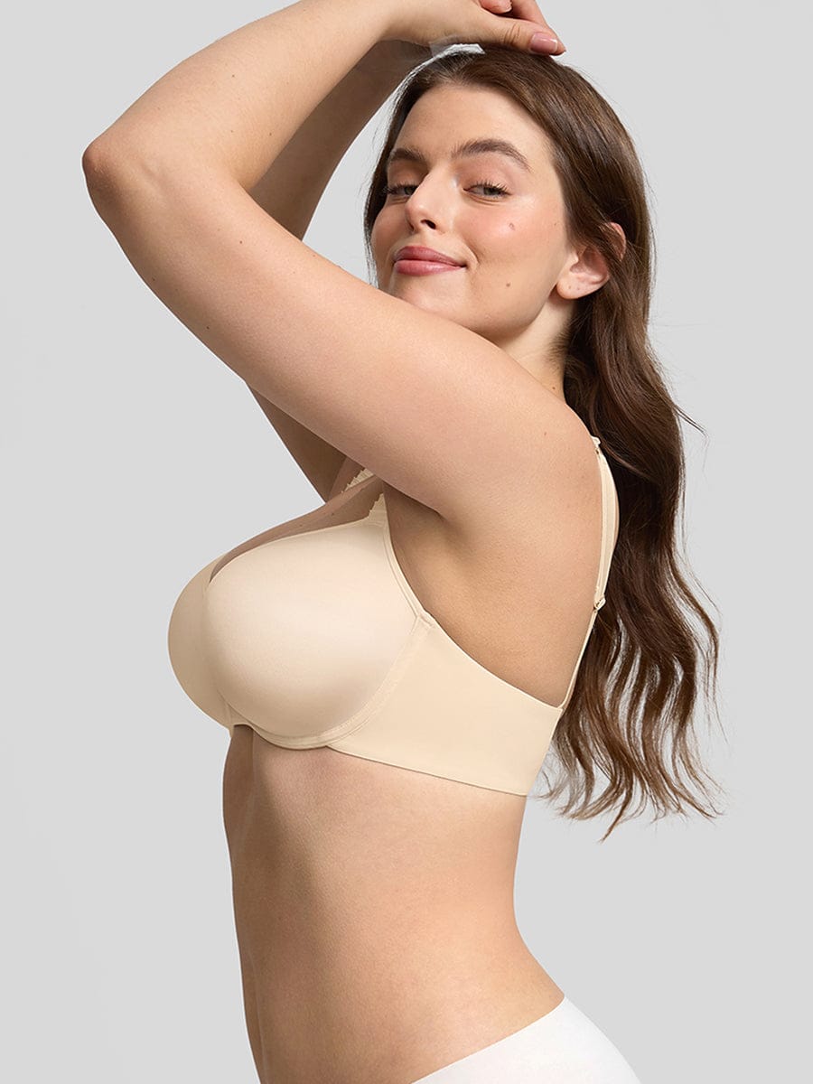 Soutien-gorge demi-bonnet à armatures et mousse mémoire