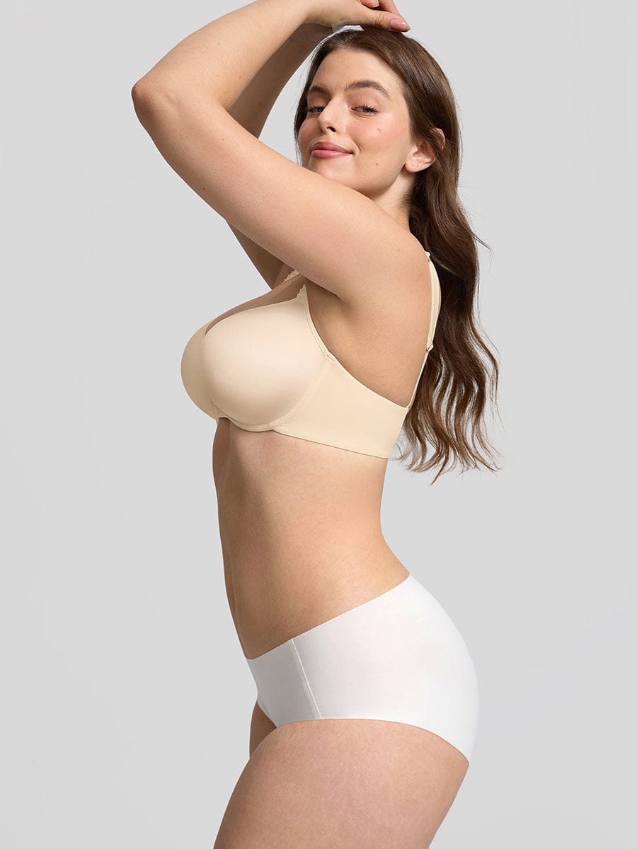 Soutien-gorge demi-bonnet à armatures et mousse mémoire