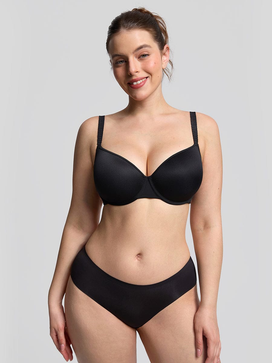 Soutien-gorge demi-bonnet à armatures et mousse mémoire