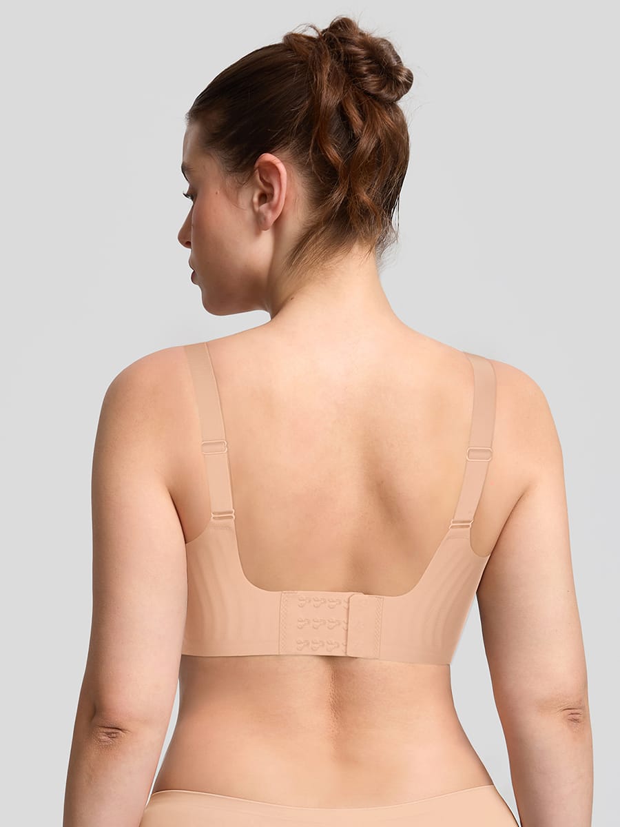 Soutien-gorge sans armatures à maintien gel pour poitrine généreuse