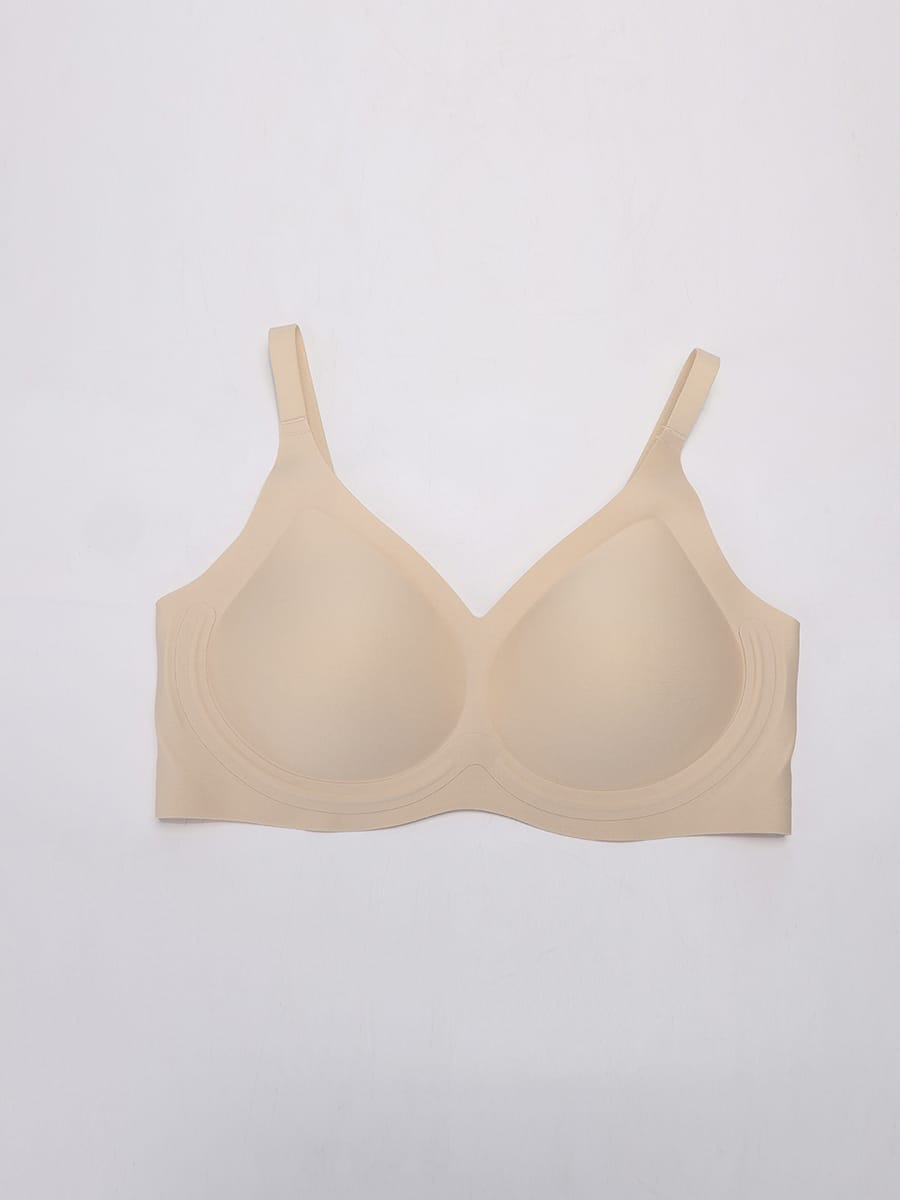 Soutien-gorge sans armatures à maintien gel pour poitrine généreuse