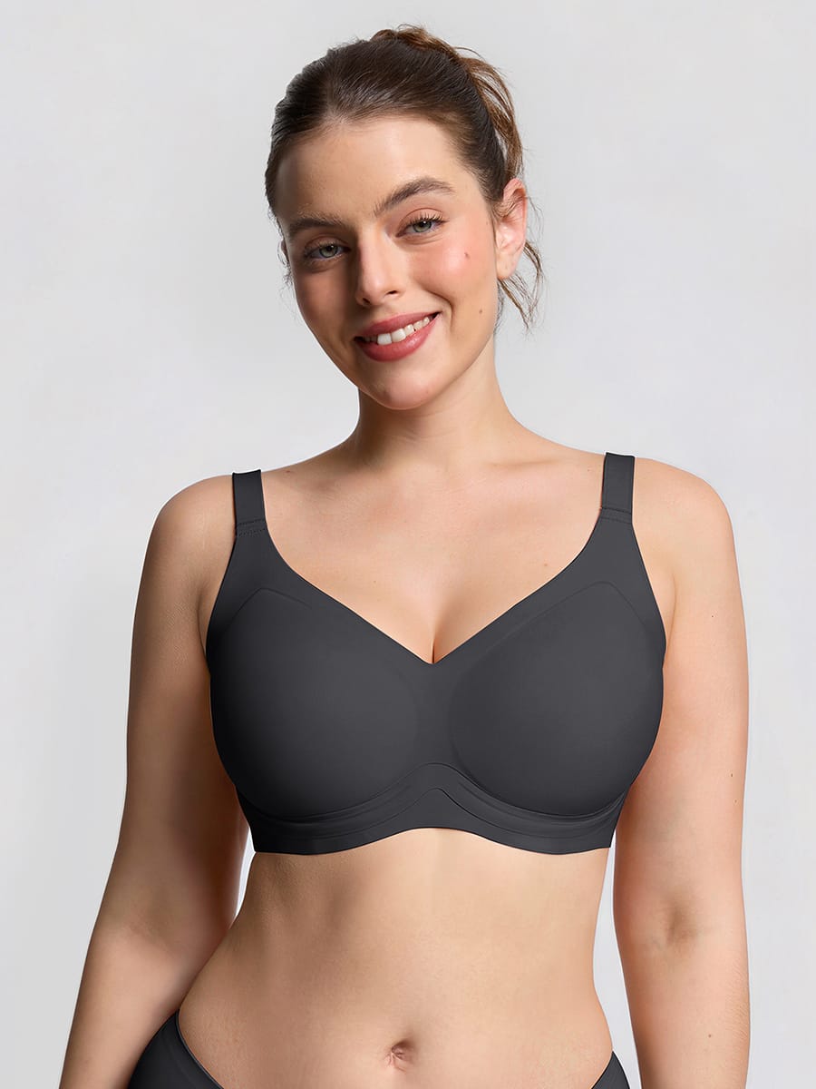 Soutien-gorge sans armatures à maintien gel pour poitrine généreuse