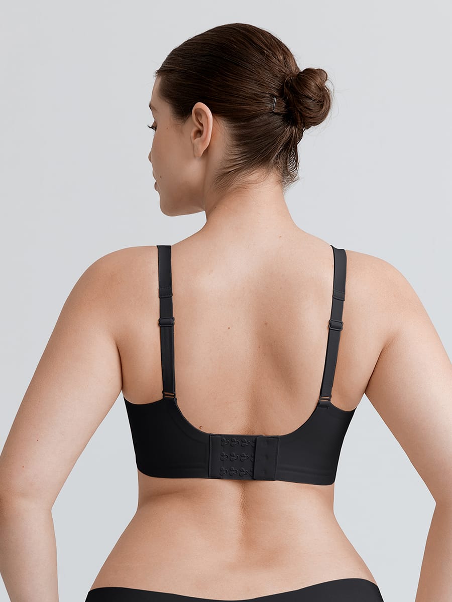 Soutien-gorge sans armatures à découpe centrale et maintien gel