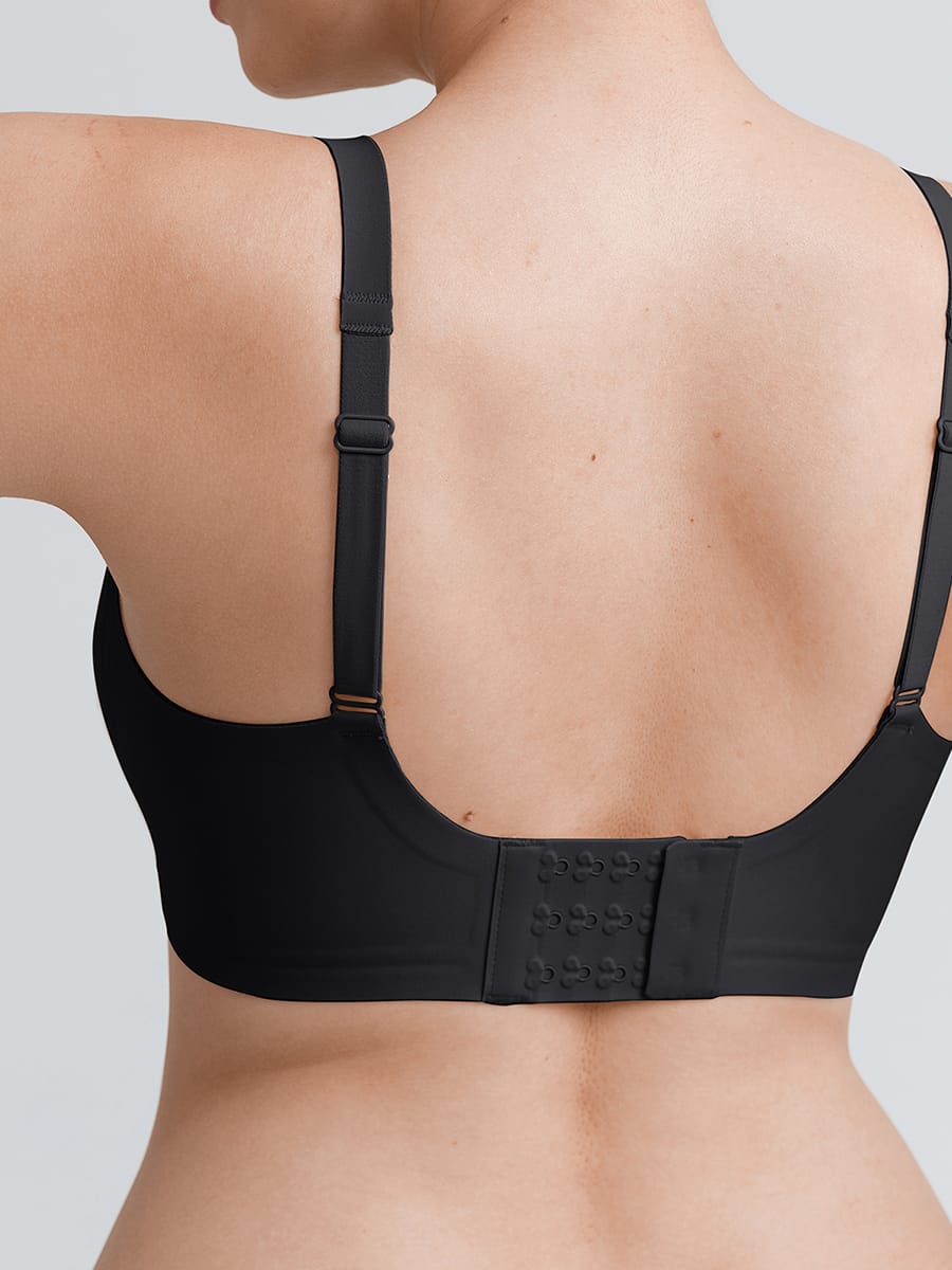 Soutien-gorge sans armatures à découpe centrale et maintien gel