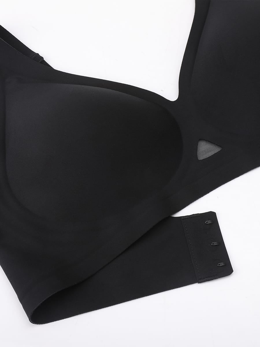 Soutien-gorge sans armatures à découpe centrale et maintien gel