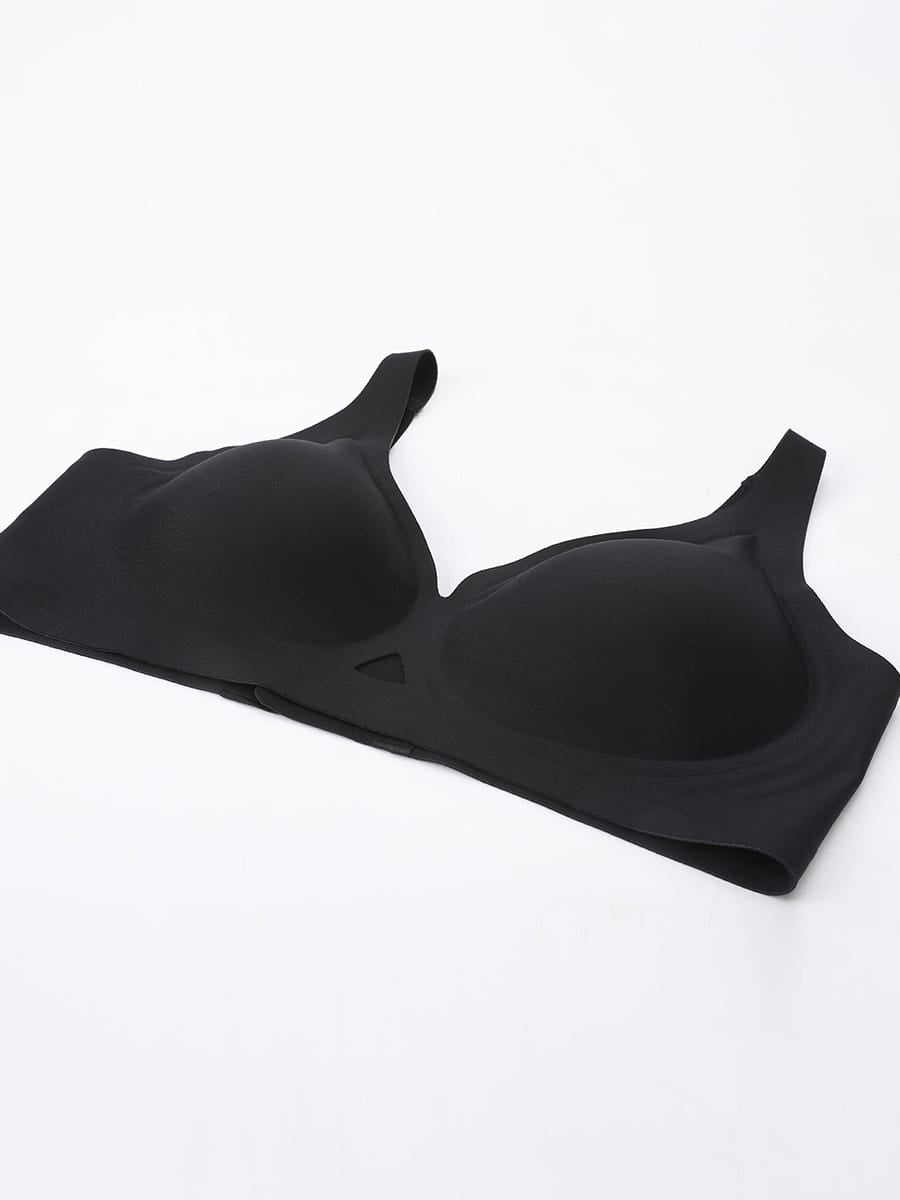 Soutien-gorge sans armatures à découpe centrale et maintien gel
