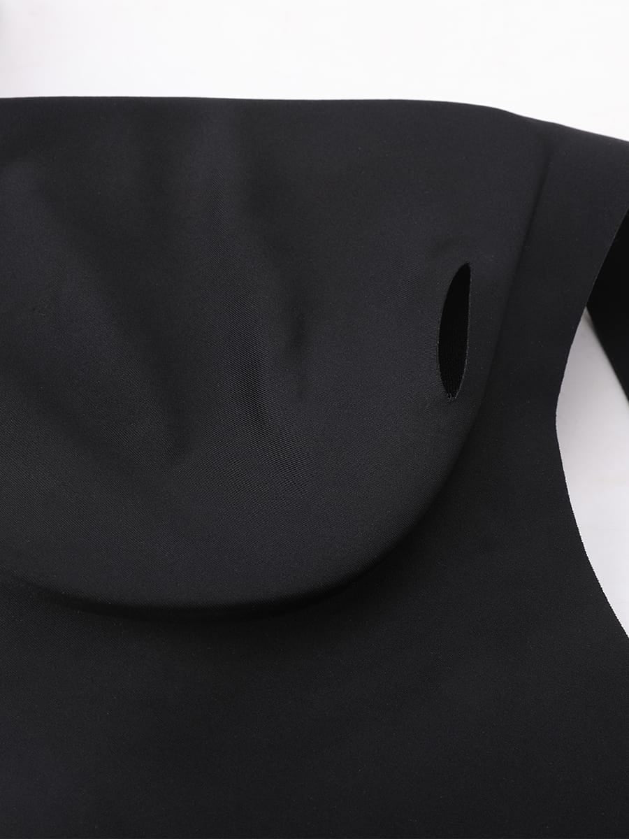 Soutien-gorge sans armatures à découpe centrale et maintien gel