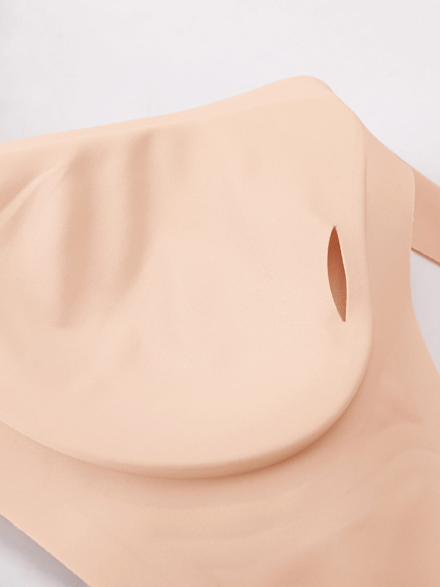 Soutien-gorge sans armatures à découpe centrale et maintien gel