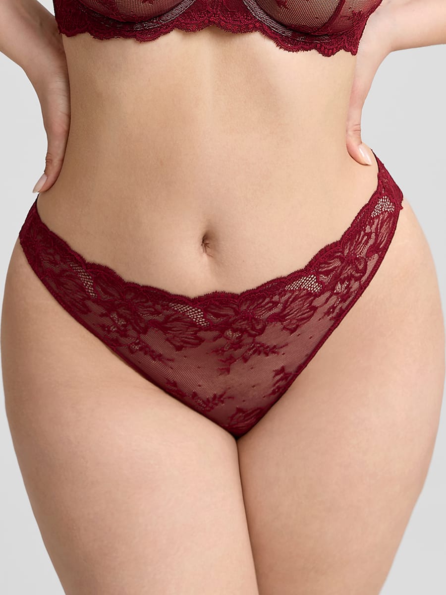 Low-Rise Floral Lace Briefs