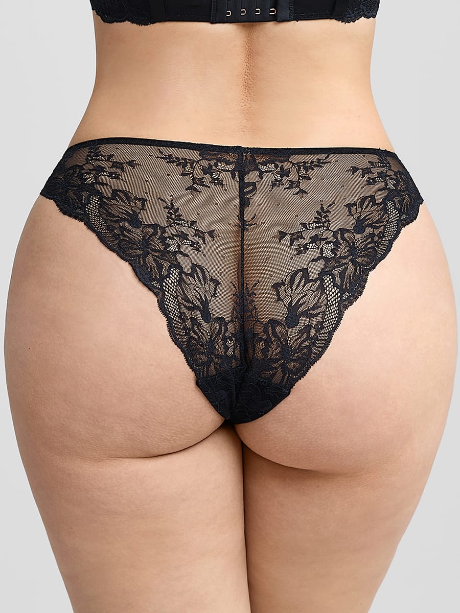 Low-Rise Floral Lace Briefs