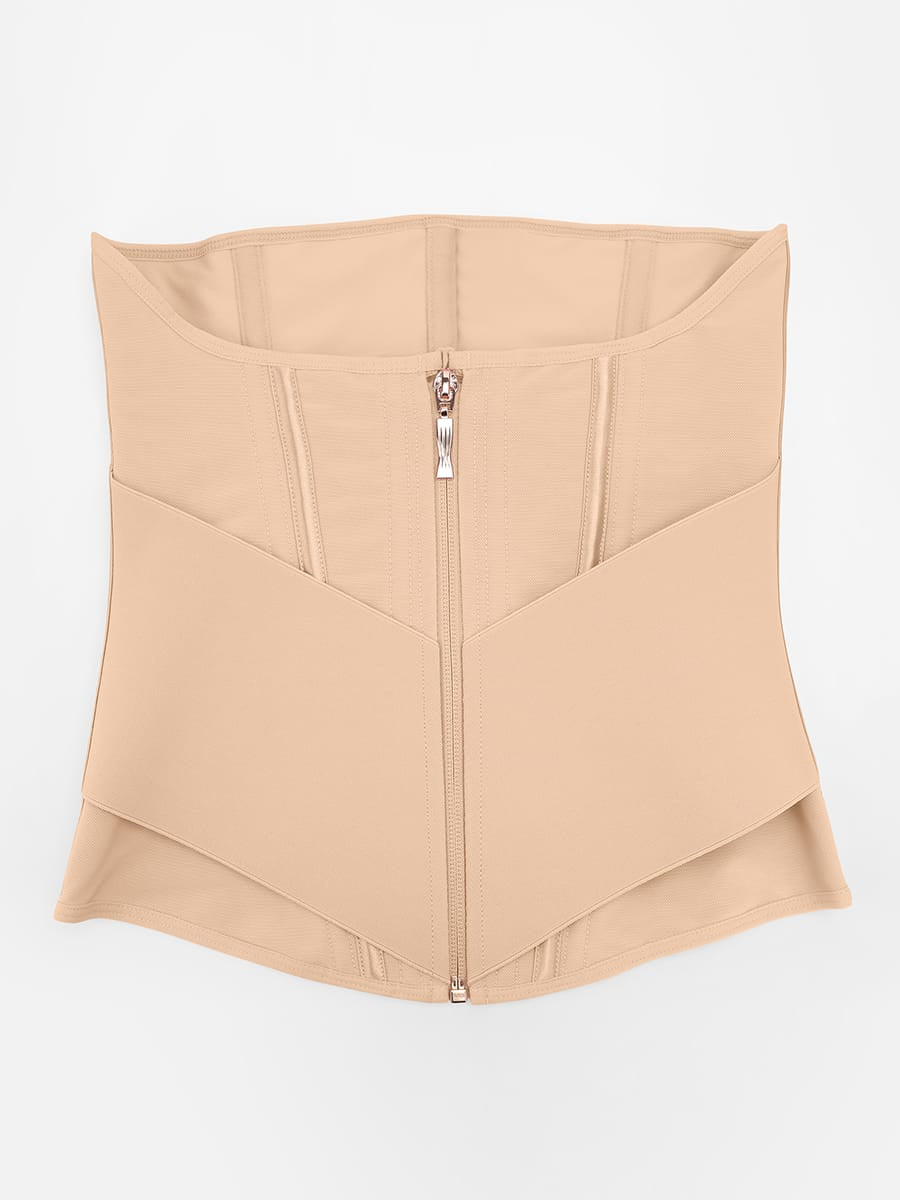 Front-Zip Waist Trainer Vest with 11 Boning Strips