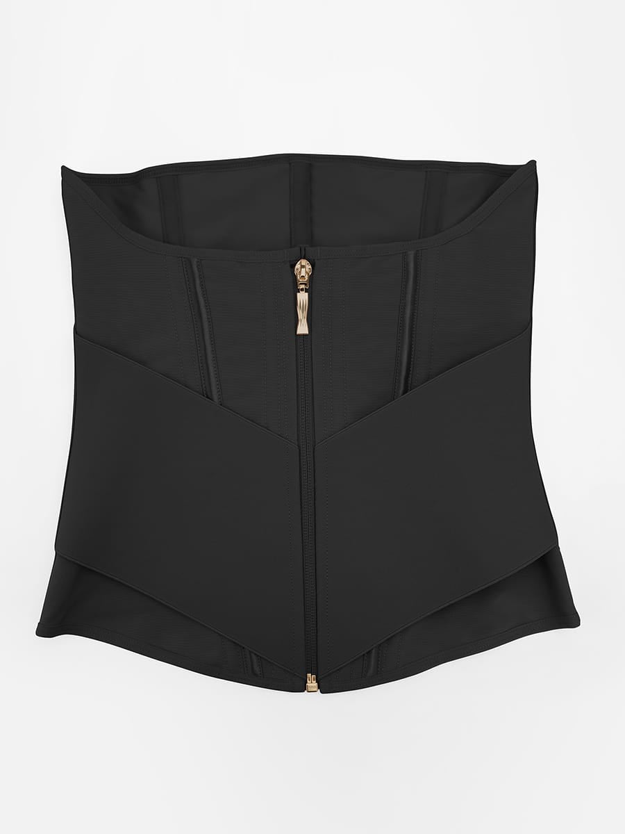 Front-Zip Waist Trainer Vest with 11 Boning Strips
