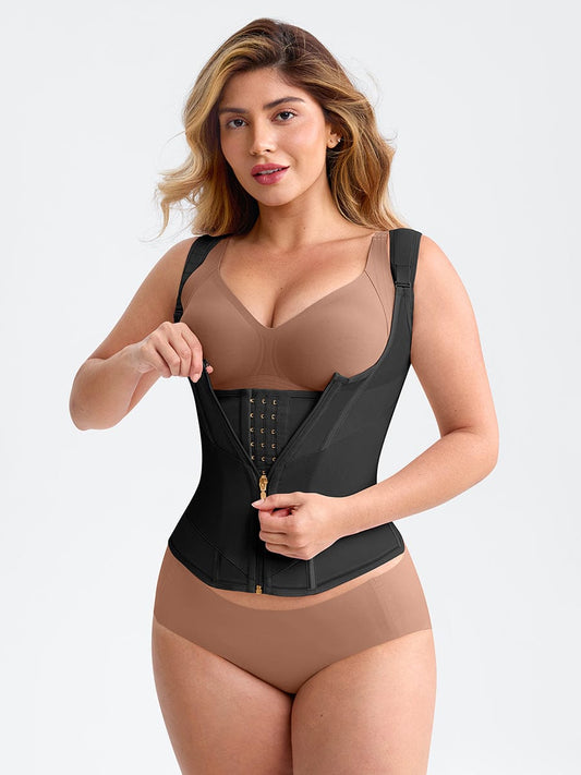 WSHb61009 — Mesh Bust-Support Waist Trainer Top with 7 Steel Bones