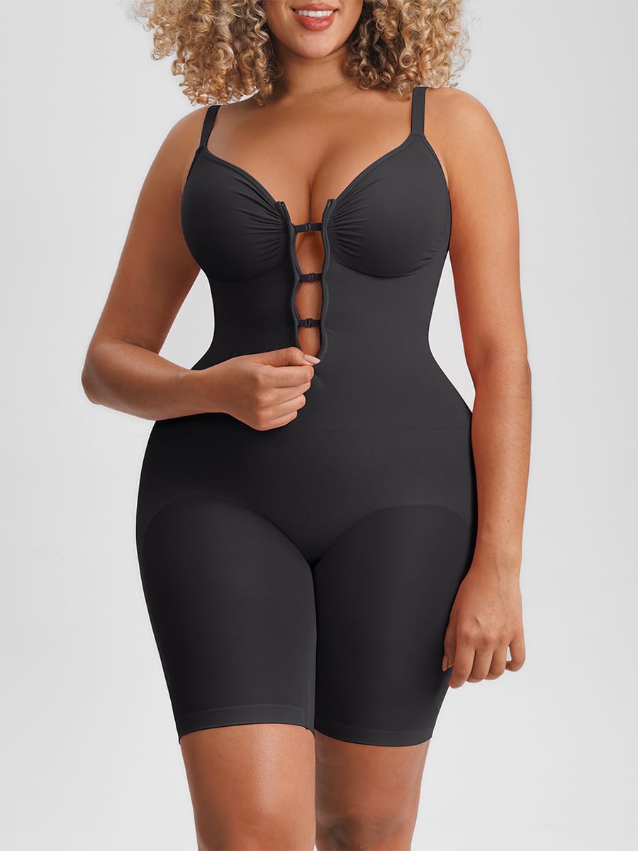 Invisible-Zip Seamless Shaping Bodysuit