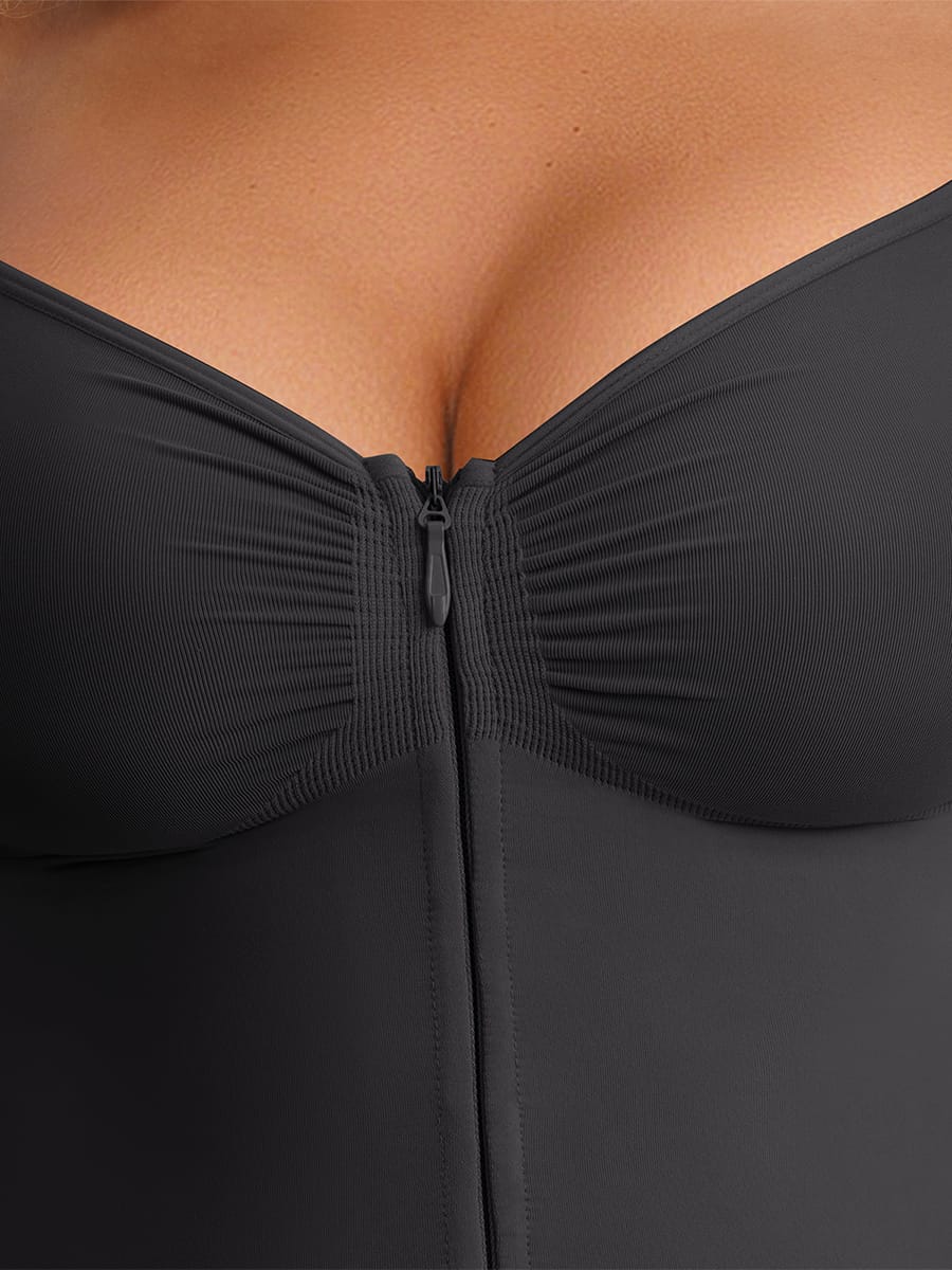 Invisible-Zip Seamless Shaping Bodysuit