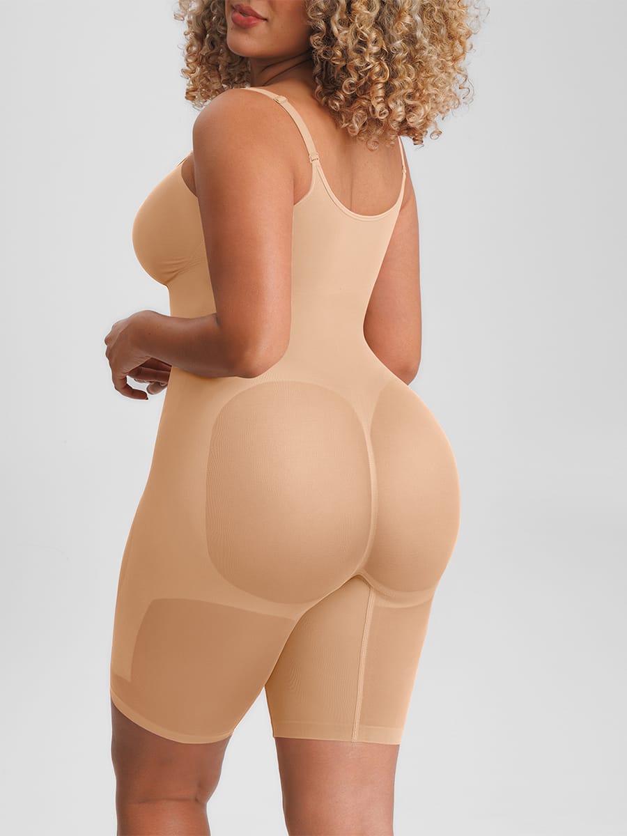 Invisible-Zip Seamless Shaping Bodysuit