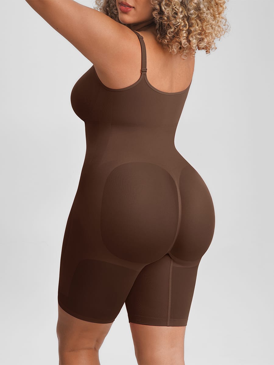 Invisible-Zip Seamless Shaping Bodysuit