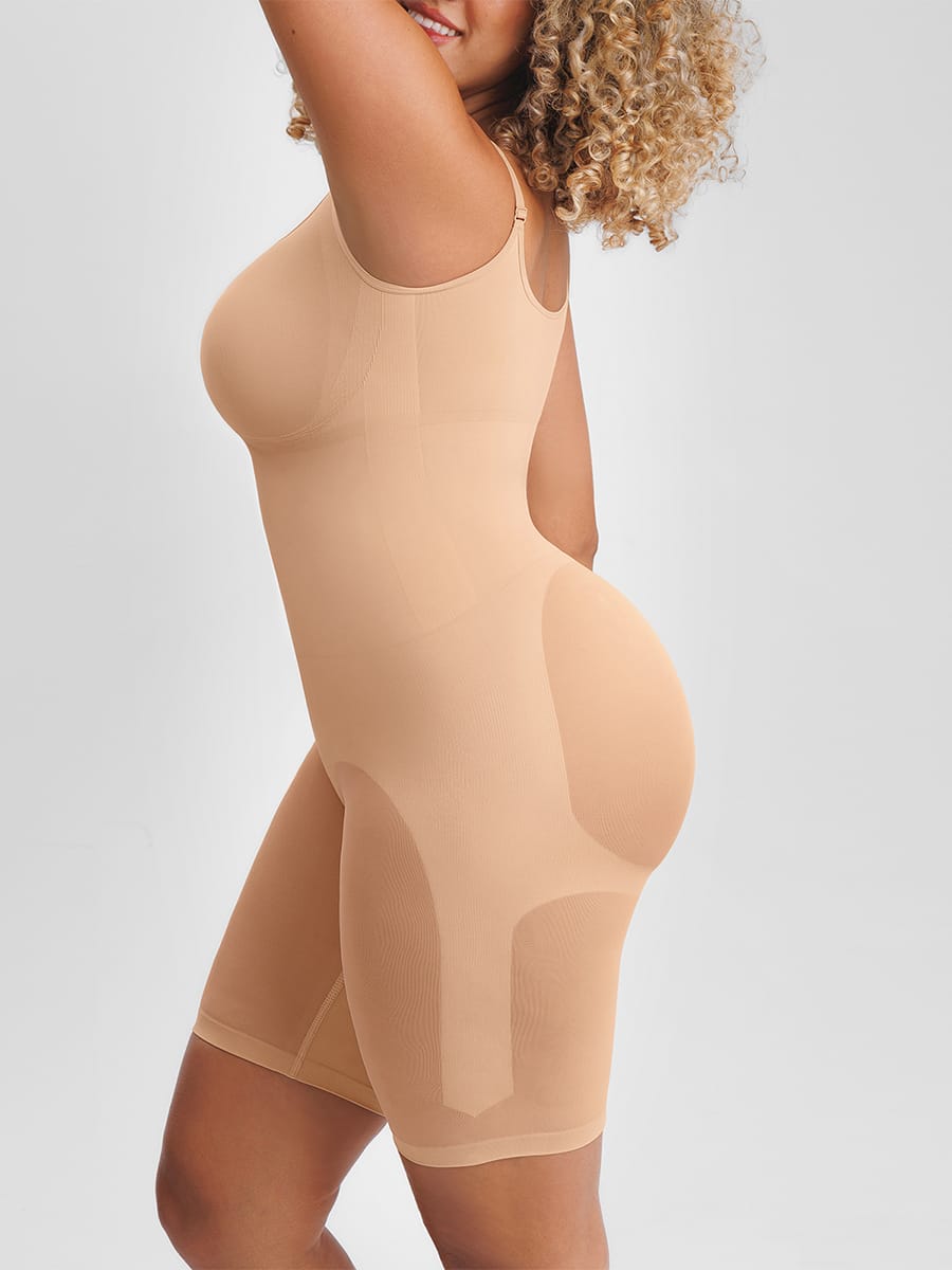 Invisible-Zip Seamless Shaping Bodysuit