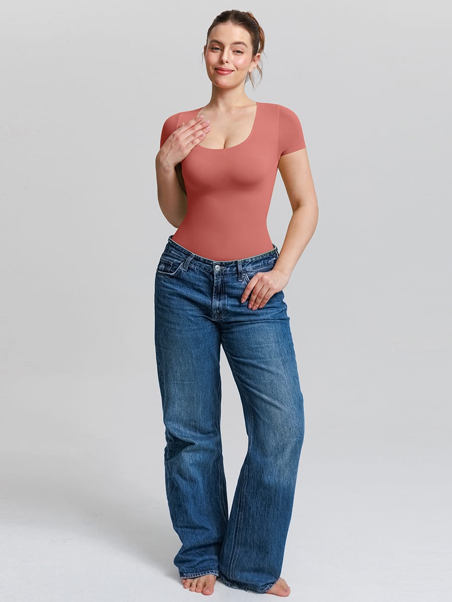 Butter-Soft Seamless Scoop-Neck Shaping Bodysuit