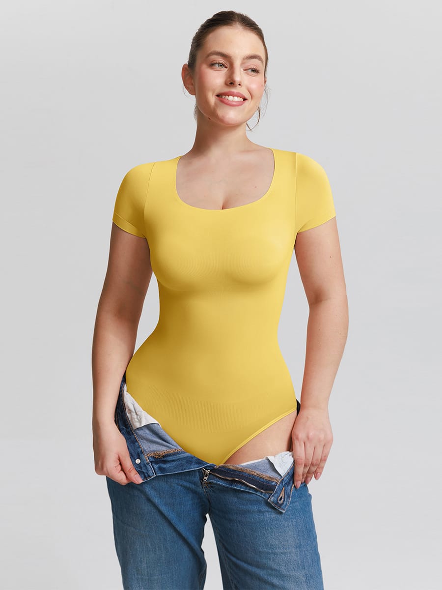 Butter-Soft Seamless Scoop-Neck Shaping Bodysuit