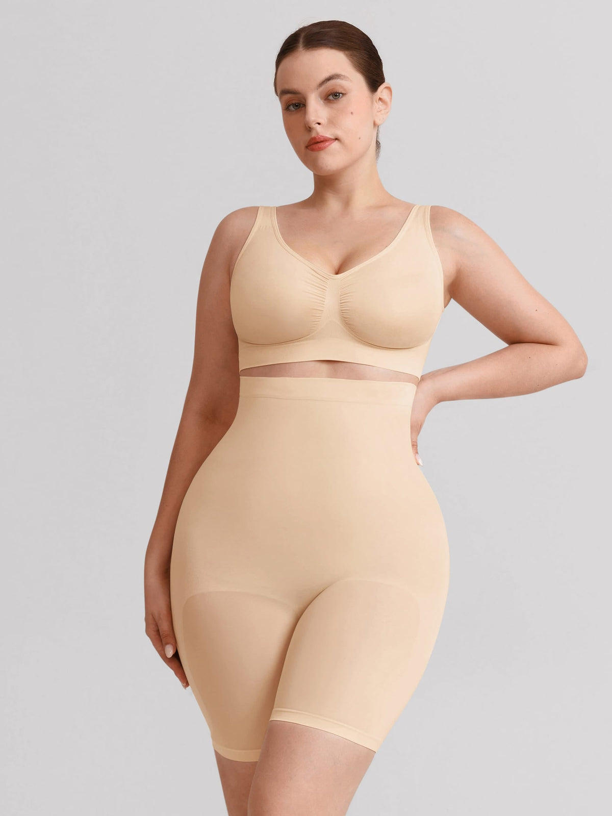 Seamless High-Waisted Tummy Control Shaping Shorts