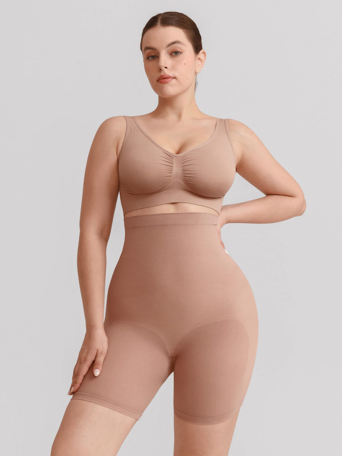 Seamless High-Waisted Tummy Control Shaping Shorts